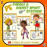PE Paddle and Racket Sport Stations- 20 Strike it Lucky Zones