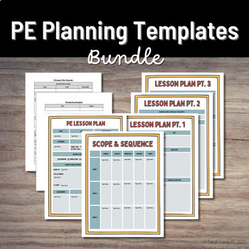 Preview of PE Planning Templates Bundle - Organize Physical Education Lessons & Save Time
