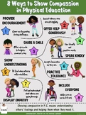 PE Poster: 8 Ways to Show Compassion in Physical Education