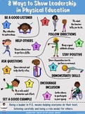 PE Poster: 8 Ways to Show Leadership in Physical Education