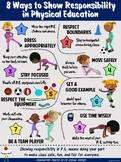 PE Poster: 8 Ways to Show Responsibility in Physical Education