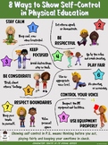 PE Poster: 8 Ways to Show Self-Control in Physical Education
