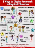 PE Poster: 8 Ways to Display Teamwork in Physical Education