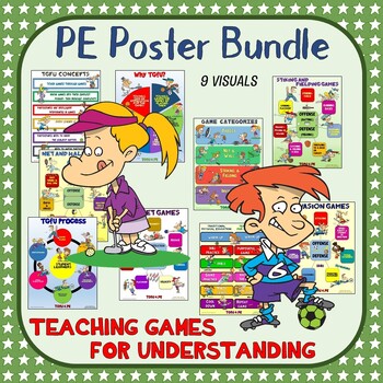 Preview of PE Poster Bundle: Teaching Games for Understanding (TGfU)- 9 Poster Package