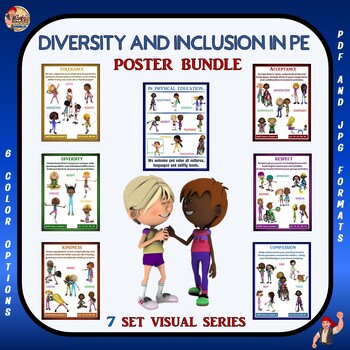 Preview of PE Poster Bundle: Diversity and Inclusion in Physical Education- 7 Visual Series