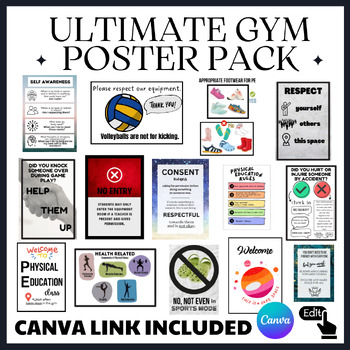 Preview of PE Poster Set Starter kit! Ready to print and post or customize w/ template link