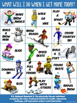 PE Poster: Valuing Physical Activity Series- Home Winter Activity Exit ...