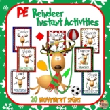PE Reindeer Instant Activities- 20 Christmas Movement Signs