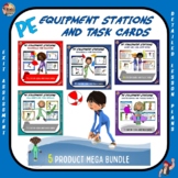 PE Equipment Stations and Task Cards- 5 Set Mega-Bundle