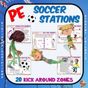 Preview of PE Soccer Stations- 20 Kick Around Zones