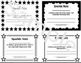 PE Sparkle Note -Certificate/Award (Mini-Prints 4 per page)