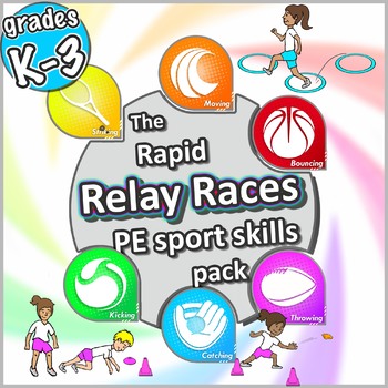 Preview of Relay Race Physical Education activities - PE games (grades K-3)