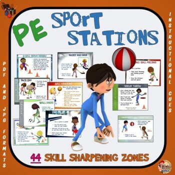 Preview of PE Sport Stations: 44 Skill Sharpening Zones