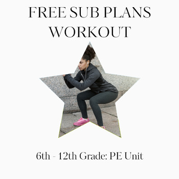 Preview of PE Sub Plans FREE!! Stations Workout: Middle/High School Sub Plans