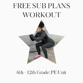 PE Sub Plans FREE!! Stations Workout: Middle/High School S