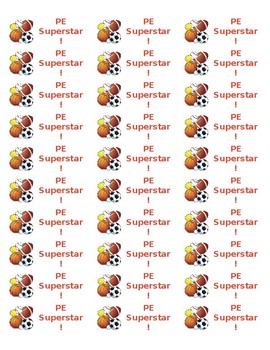 Preview of PE Superstar Sticker