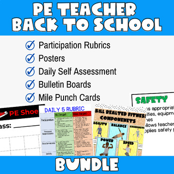 Preview of PE Teacher Back to School BUNDLE