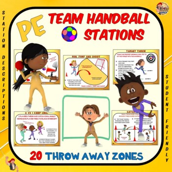 Preview of PE Team Handball Stations- 20 Throw-Away Zones