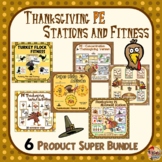 PE Thanksgiving Stations and Fitness- 6 Product Super Bundle