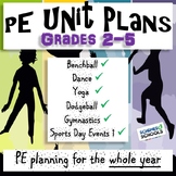 Preview of PE Unit Plans Bundle  |  Grade 2, 3, 4 or 5