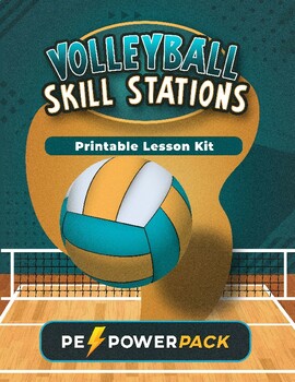 Preview of PE Volleyball Skill Stations: 20 Printable Task Cards
