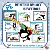 PE Winter Sport Stations: 20 Activities and Station Cards