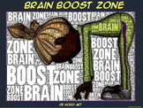 PE Word Art Poster: "Brain Boost Zone"