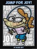 PE Word Art Poster: "Jump for Joy"