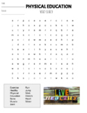 PE Word Search - K-6 Physical Education Word Search