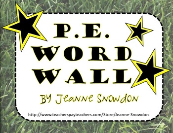 Preview of P.E. Word Wall