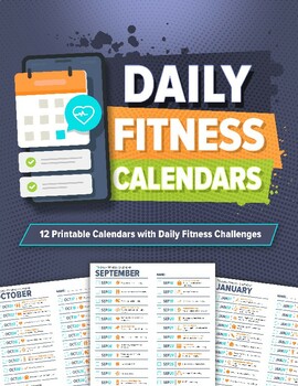 Preview of PE Worksheets: Daily Fitness Calendars