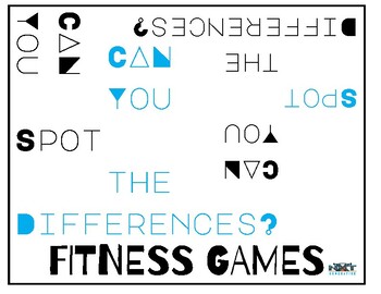 Preview of PE and Fitness: Can You Spot the Differences Fitness Games