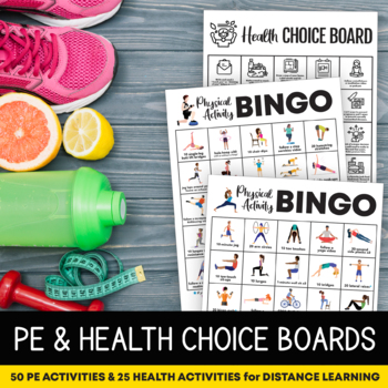 Preview of PE and Health Choice Boards Mini-Bundle