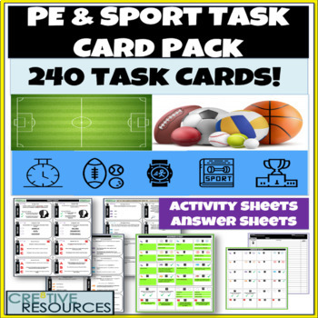 Preview of PE and Sport Task Card Pack