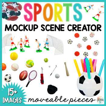 Preview of PE and Sports Moveable Pieces Clipart Elements for TpT Seller Mockups