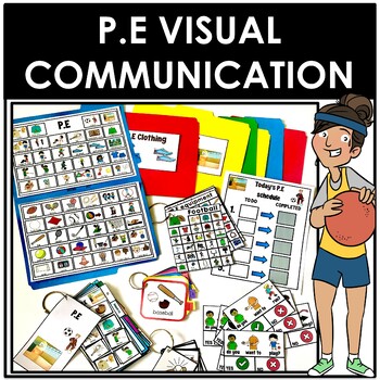 Preview of PE and gym class visual communication icons and pictures for communication