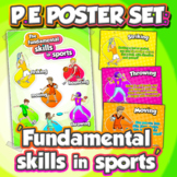 PE educational posters: The Fundamental Skills in Sports (