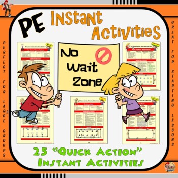 Preview of PE Instant Activities- 25 “Quick Action” Instant Activities