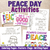 PEACE DAY ACTIVITIES Coloring Pages, Posters, Peace Flags,