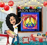 PEACE SIGN art lesson, artist Jason Naylor, VIDEO demo edi