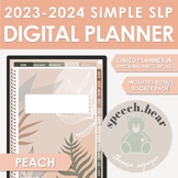 PEACH | Simple SLP Planner | 2023/2024 Digital Planner | F