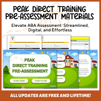 Preview of PEAK Direct Training Pre-Assessment Materials with Script and Scoring Guide