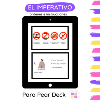 Preview of PEAR DECK | EL IMPERATIVO | COMMANDS | TECNOLOGÍA | DISTANCE LEARNING