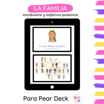 Preview of PEAR DECK | LA FAMILIA | ADJETIVOS POSESIVOS | DISTANCE LEARNING