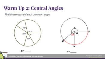 Preview of PEARDECK LESSON: Circles_Circles Review