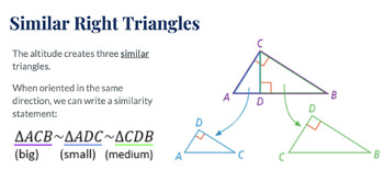 Preview of PEARDECK LESSON: Similarity_Similar Right Triangles & Triangles in Circles