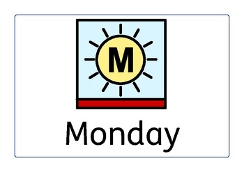 PECS/AAC days of the week A4 symbols. by Jessica Hitchings | TPT