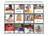 PECS Activities of Daily Visual Living 24 Communication Cards Nonverbal Speech