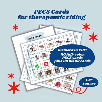 Preview of 40 PECS Cards for Therapeutic/Adaptive Horseback Riding