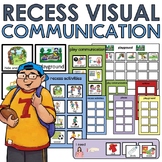 Recess Portable Communication Cards visual symbol Autism p